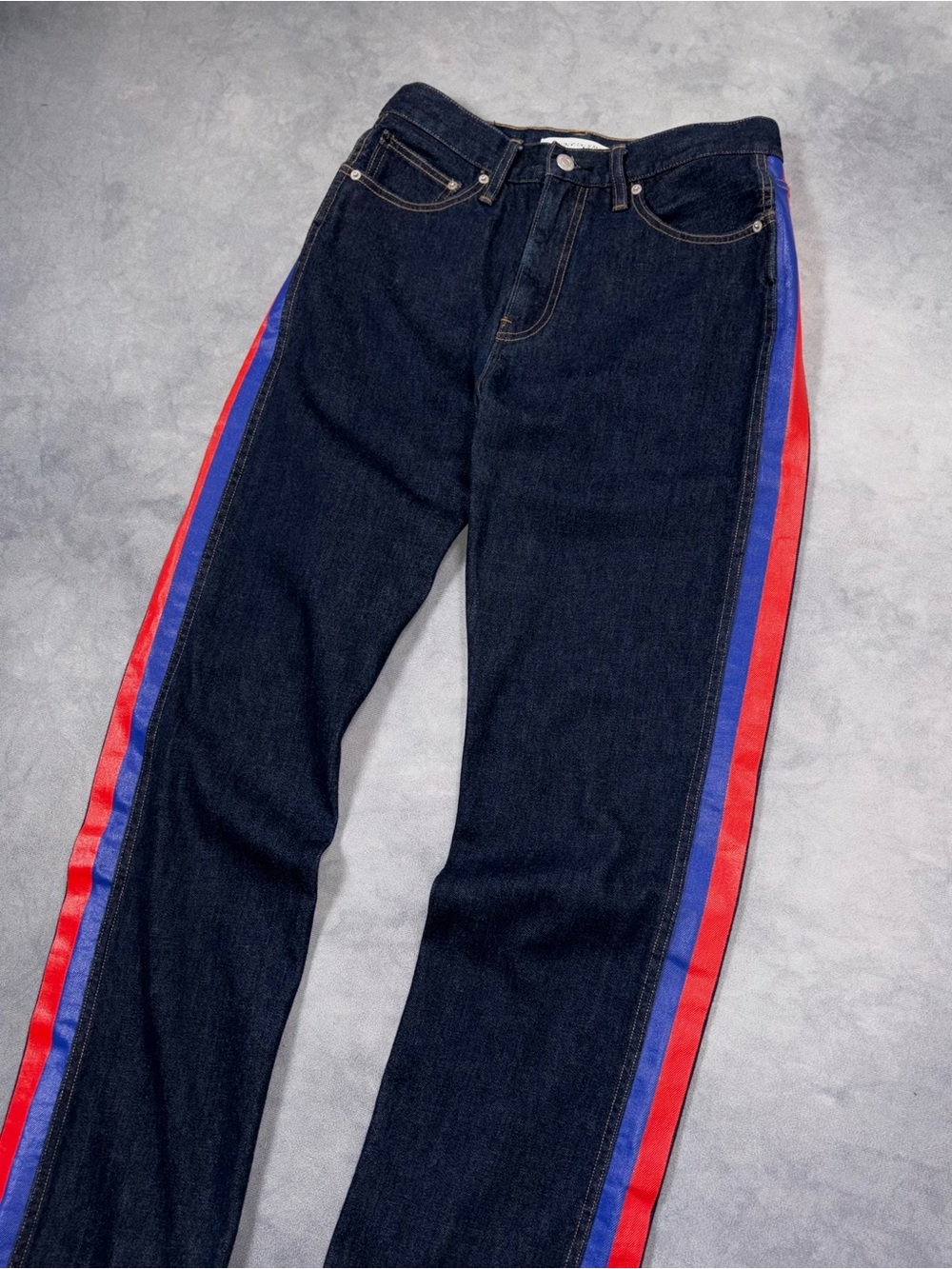 Raf Simons for Calvin Klein Jeans SS18 CKJ 030 High Rise Straight Striped Jeans - Picture 7 of 16